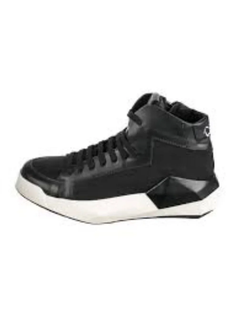 22- NIB CINZIA ARAIA BLACK CALF LEATHER LOW TOP SNEAKERS - MADE IN ITALY - Picture 4 of 9